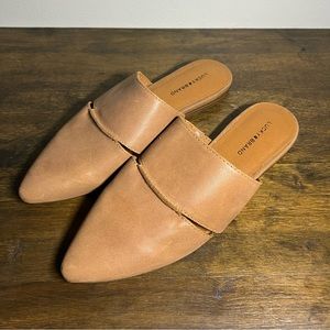 Lucky brand women’s brown leather sandal shoes size 9